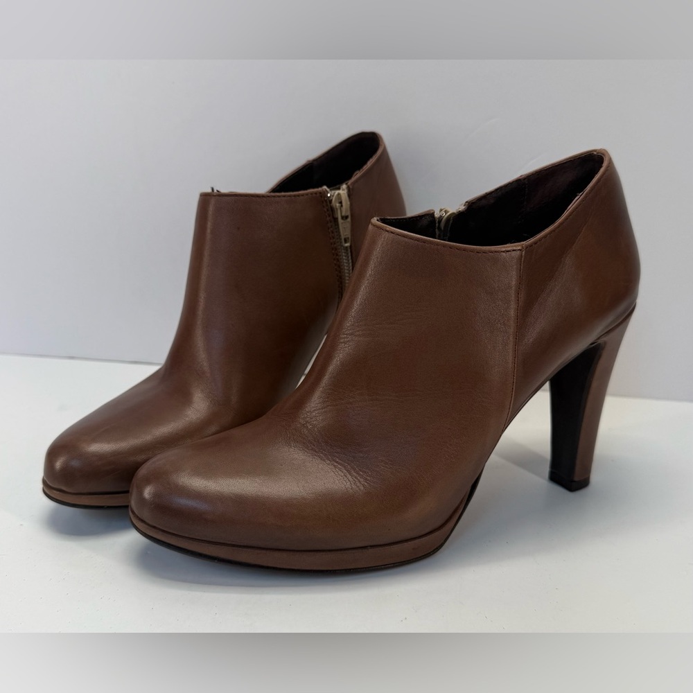 Sesto Meucci high heel Brown Leather Ankle Booties size 8